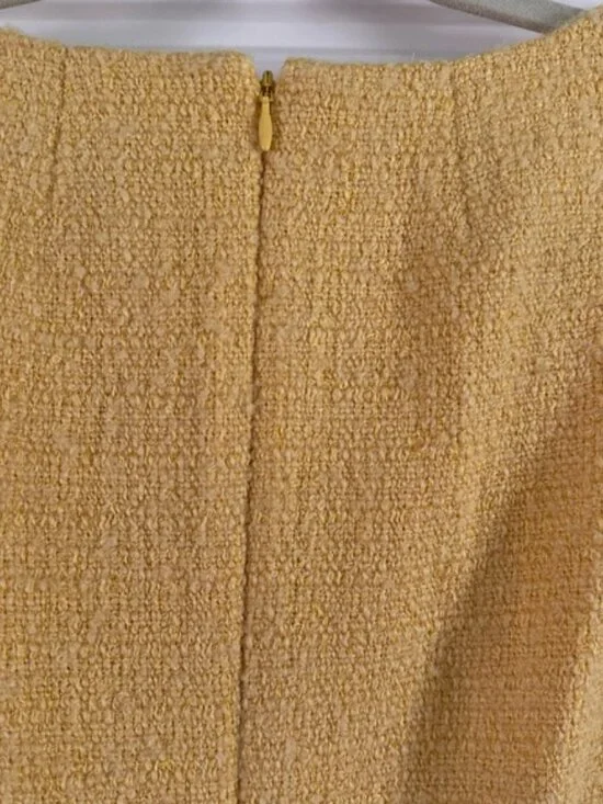 J. Crew Yellow Button-Front Midi Dress - Picture 7 of 9